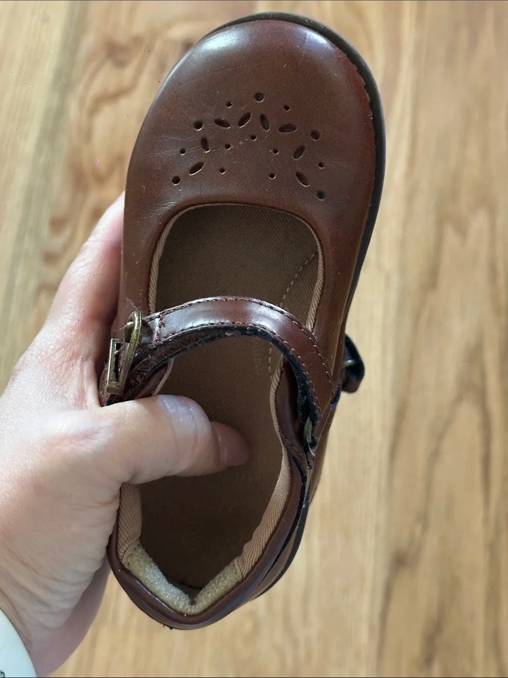 Stride Rite Brown Mary Jane Buckle Shoes
